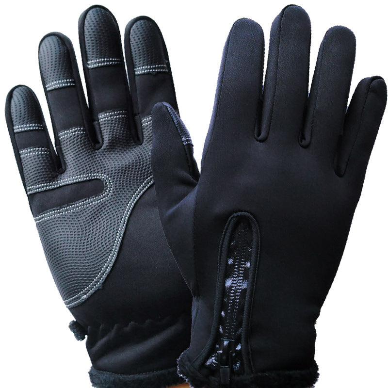 Full Finger Touch Screen Zipper Ski Gloves - The Nex Store
