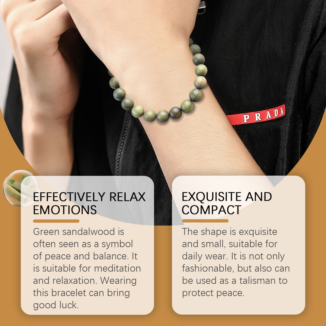 Hoexe Sandalwood Bracelet Is A Trendy Fashionable And Elegant Portable And Durable, Good-looking Niche Design Bracelet - The Nex Store