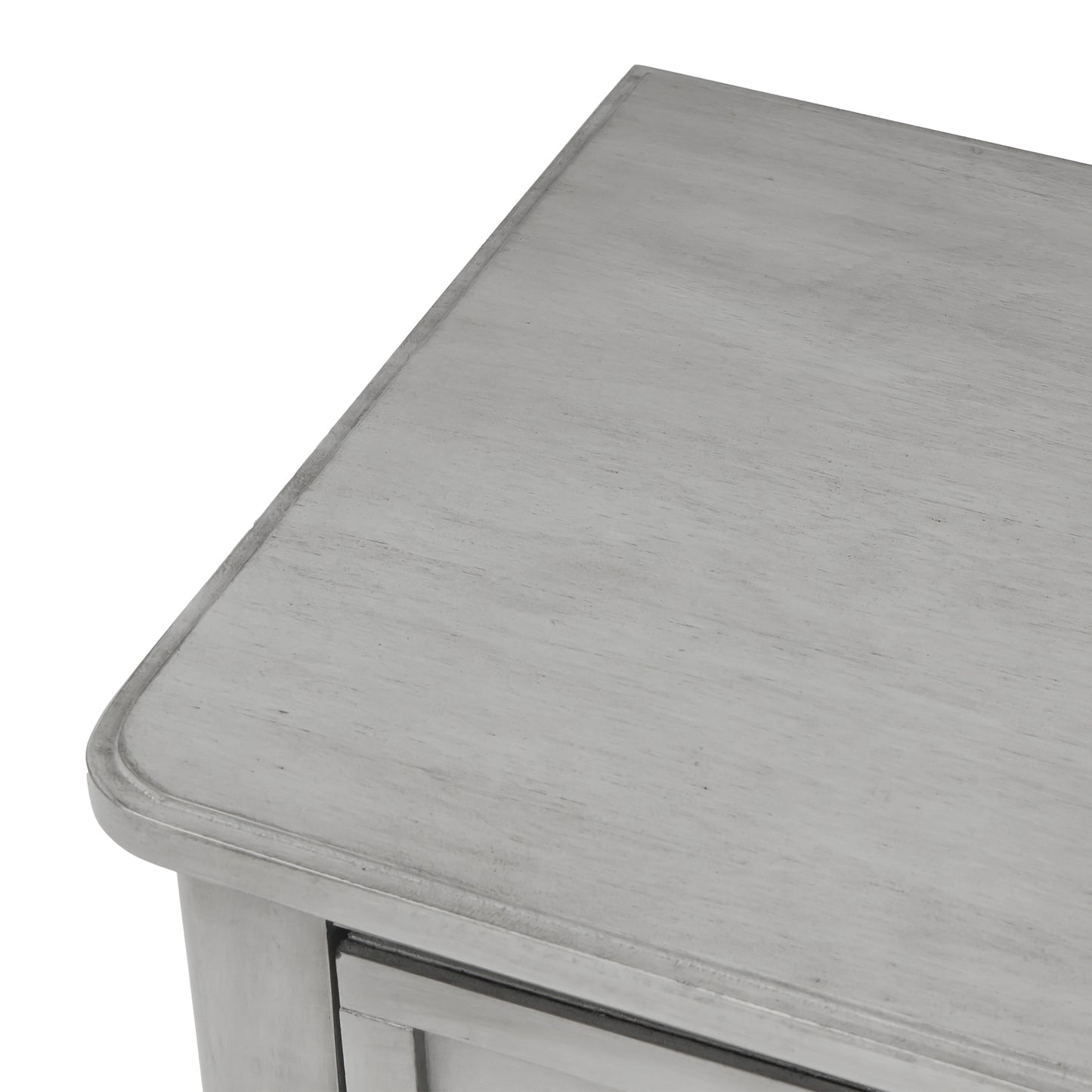 TREXM Narrow Console Desk, Thin Sofa Table with Three Storage Drawers and Living Room Bottom Shelves (Grey Washed) - The Nex Store