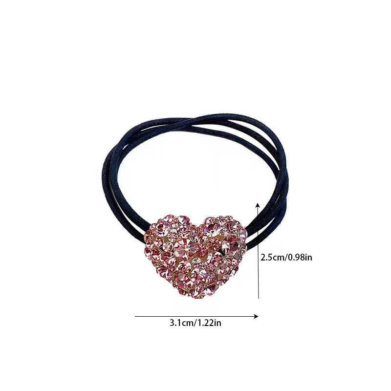 Korean Women's Shiny Rhinestone Heart-shaped Hair Accessory Headband - The Nex Store