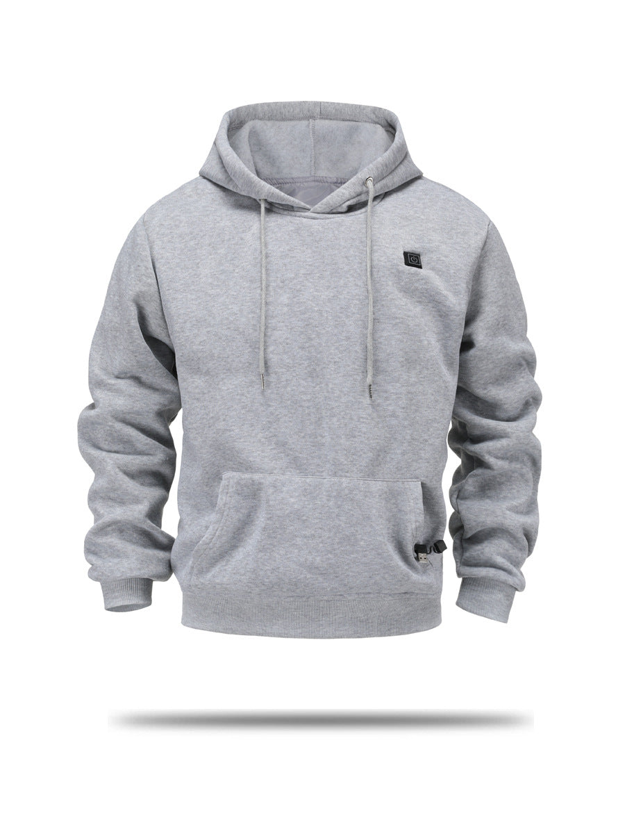 Hooded heating sweatshirt men's USB heating sweatshirt warm outdoor electric heating - The Nex Store