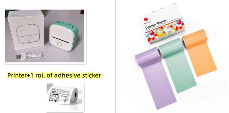 Portable Mini Thermal Label Printer Home Photo Printer Student Wrong Question Printer Bluetooth-compatible Mini Label Printer Price Tag - The Nex Store