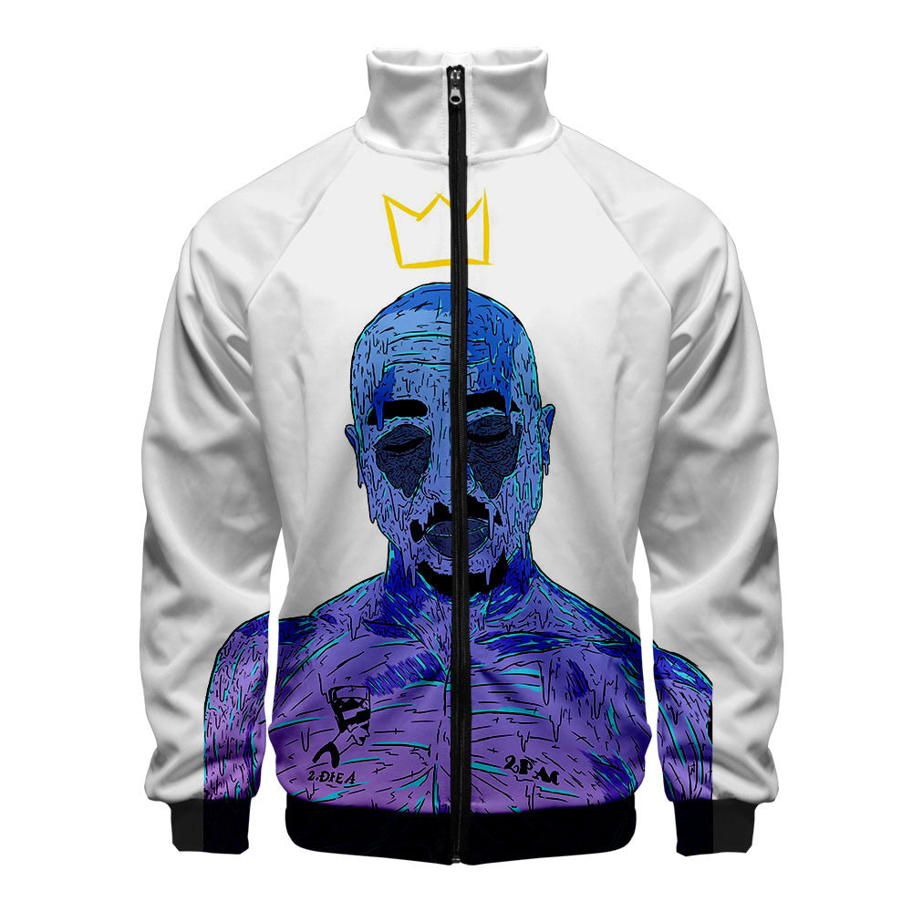 Rap singer 2PAC peripheral 3D color printed casual stand up collar sweatshirt - The Nex Store