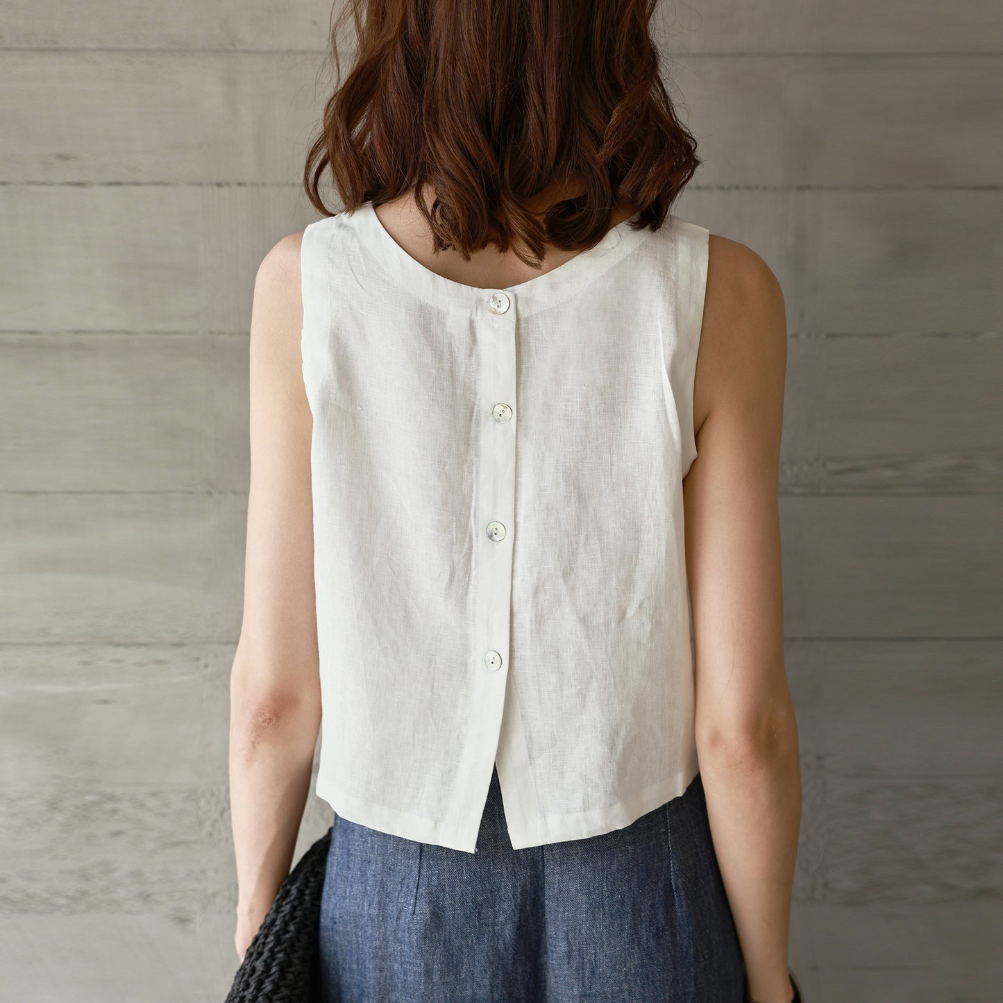 Linen Vest Front and Back Wearable Crop Top Design Sense Women's Sleeveless Loose Waistcoat - The Nex Store