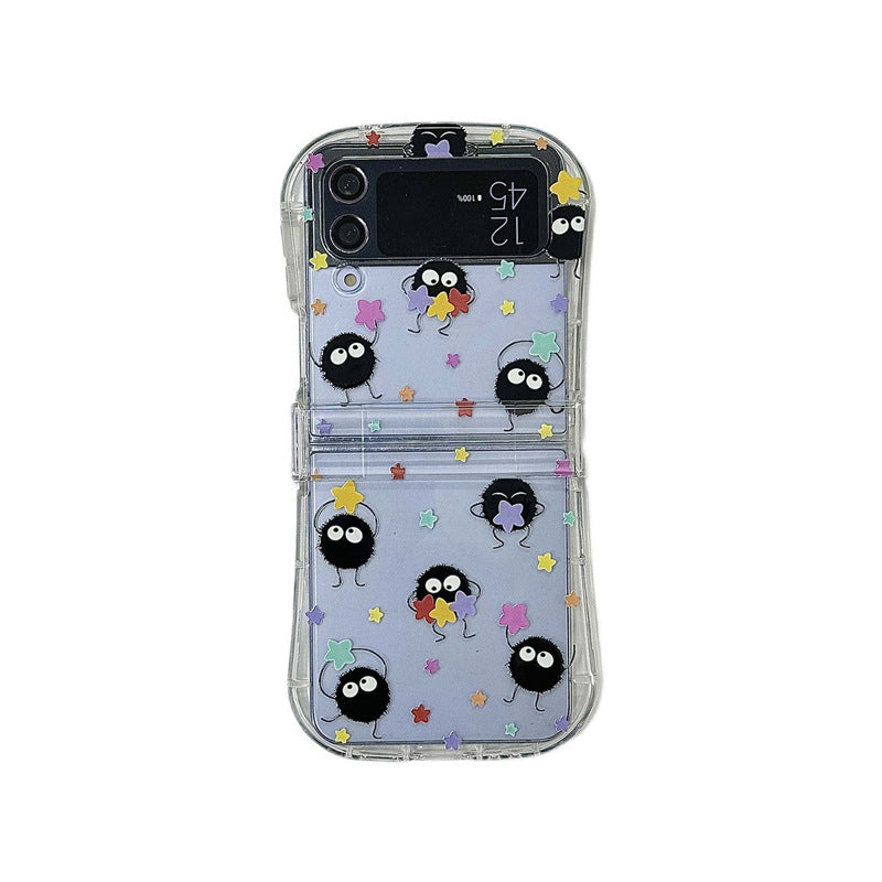 Cute Coal Ball Slim Waist Foldable Phone Case for Samsung Galaxy Z Flip 4/5/6/7 - The Nex Store