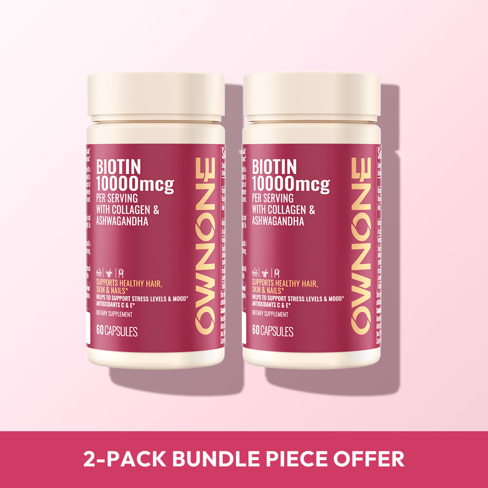 OWNONE Biotin Per Serving-HSN Care Promote Hair, Skin, Nails Growth Shoden Ashwagandha Extract Support Stress & Mood Multiple Natural Ingredients All In One 60 Capsules - The Nex Store