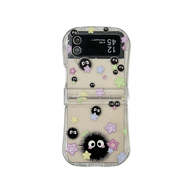 Cute Coal Ball Slim Waist Foldable Phone Case for Samsung Galaxy Z Flip 4/5/6/7 - The Nex Store