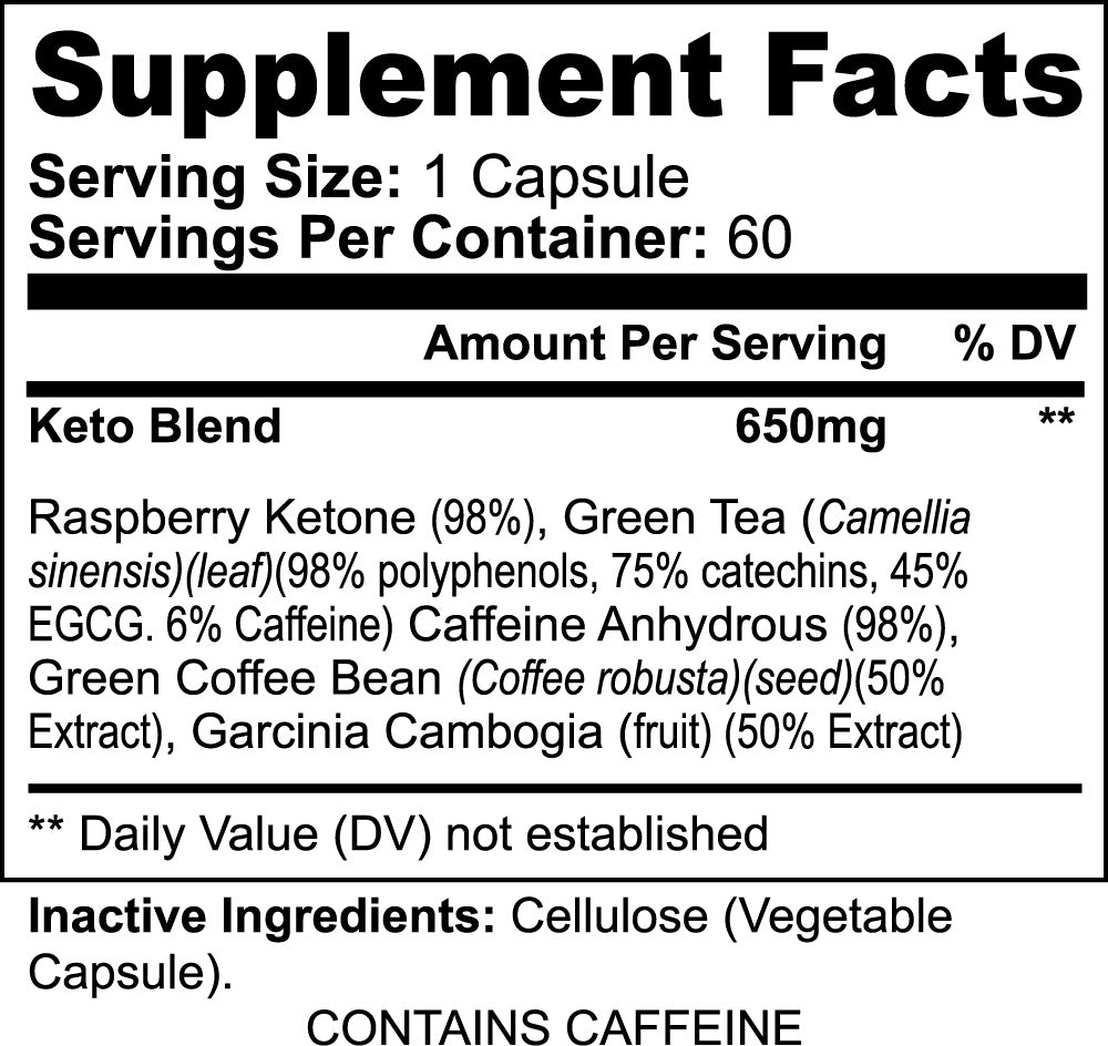 KETO 5 DIETARY SUPPLEMENT 60 CAPSULES - The Nex Store