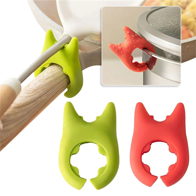 Multifunctional Spatula Holder Silicone Anti-overflow Spoon Holder Cooking Pot Anti-scalding Clip Kitchen Gadgets - The Nex Store
