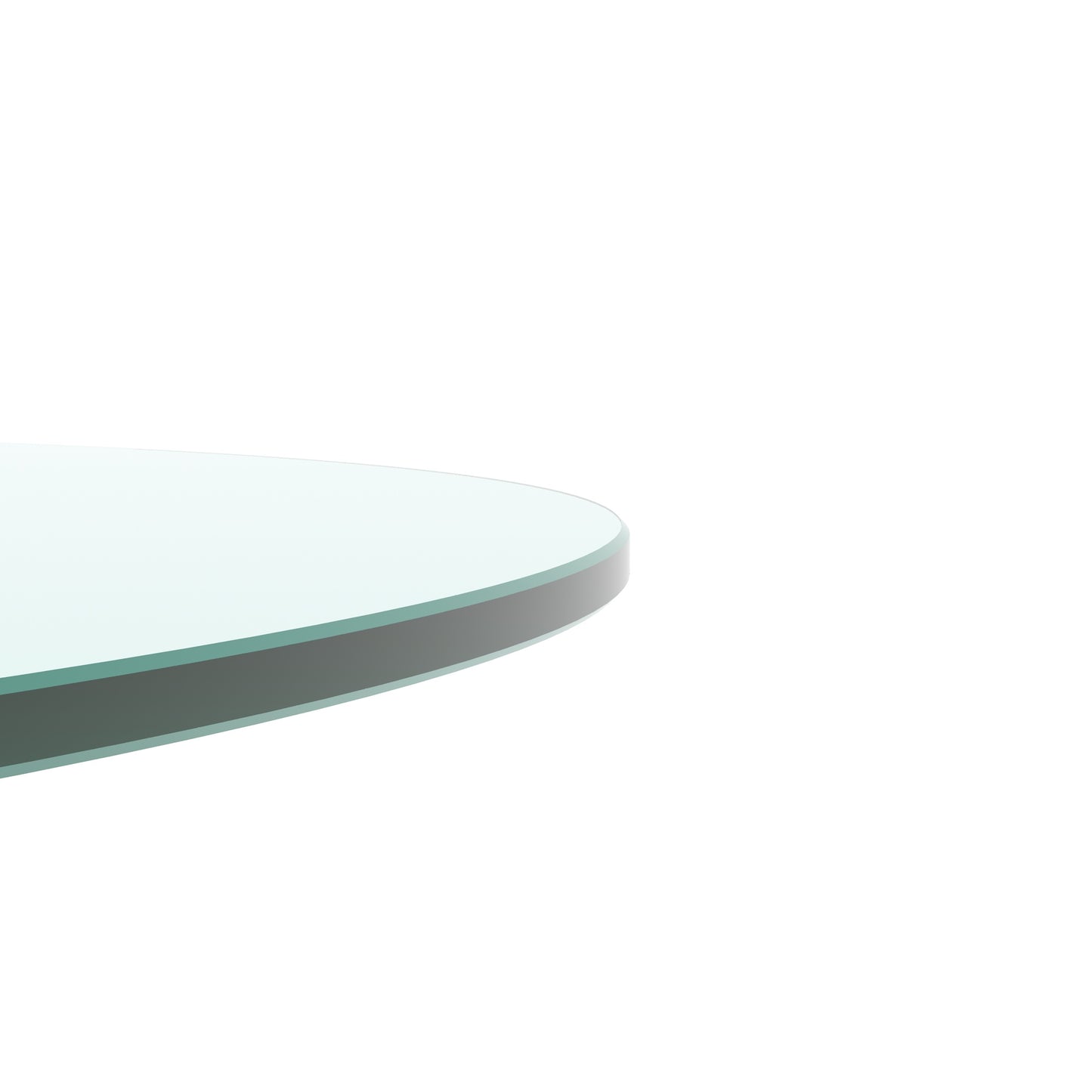 36" Inch Round Tempered Glass Table Top Clear Glass 1/4" Inch Thick Flat Polished Edge - The Nex Store