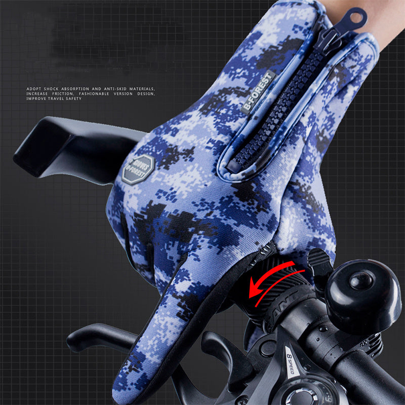 Winter Gloves Touch Screen Riding Motorcycle Sliding Waterproof Sports Gloves With Fleece - The Nex Store