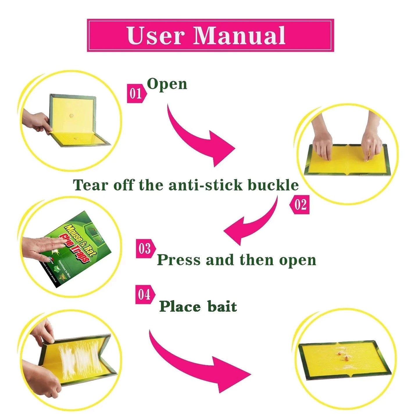 3-15pcs Mouse Board Sticky Mice Glue Trap High Effective Rodent Rat Bugs Catcher Pest Control Reject Non-toxic Eco-Friendly - The Nex Store