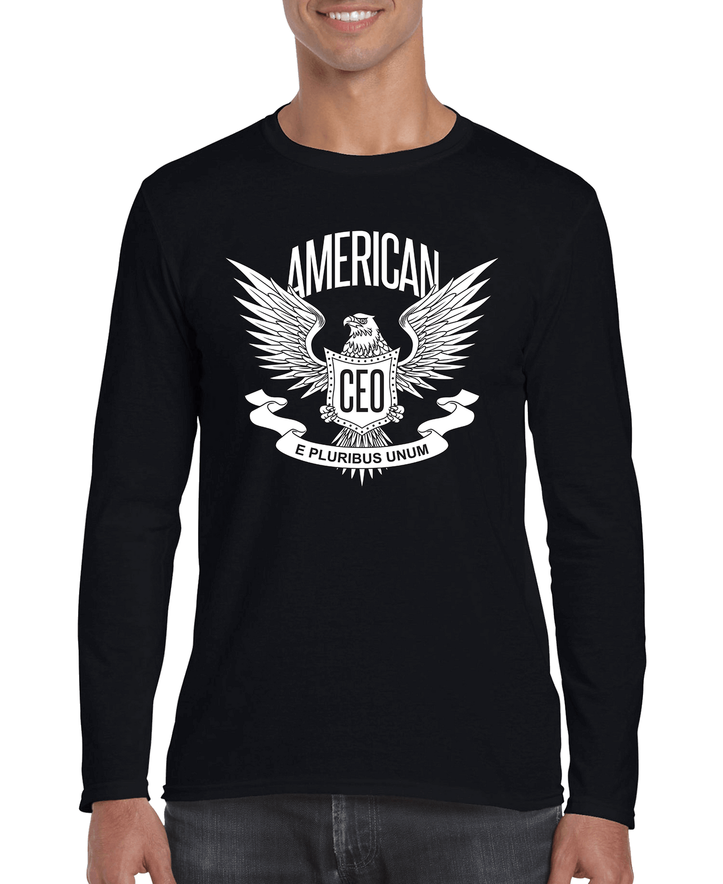 American CEO Patriotic Eagle Men's Long Sleeve Shirt - The Nex Store