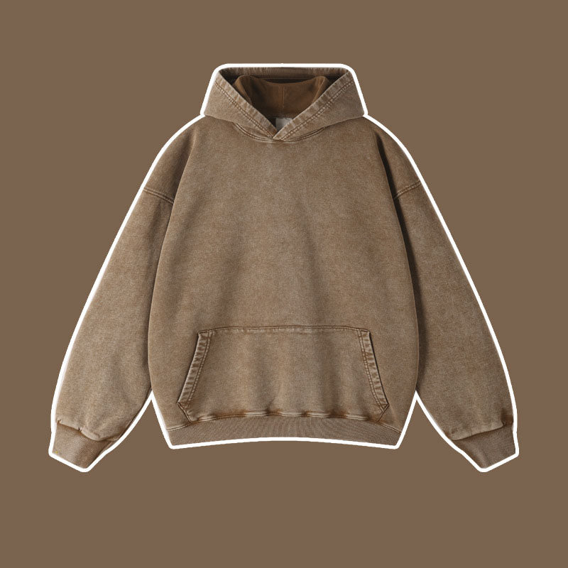 Vintage batik distressed washed trendy brand pullover hoodie loose fitting unisex - The Nex Store