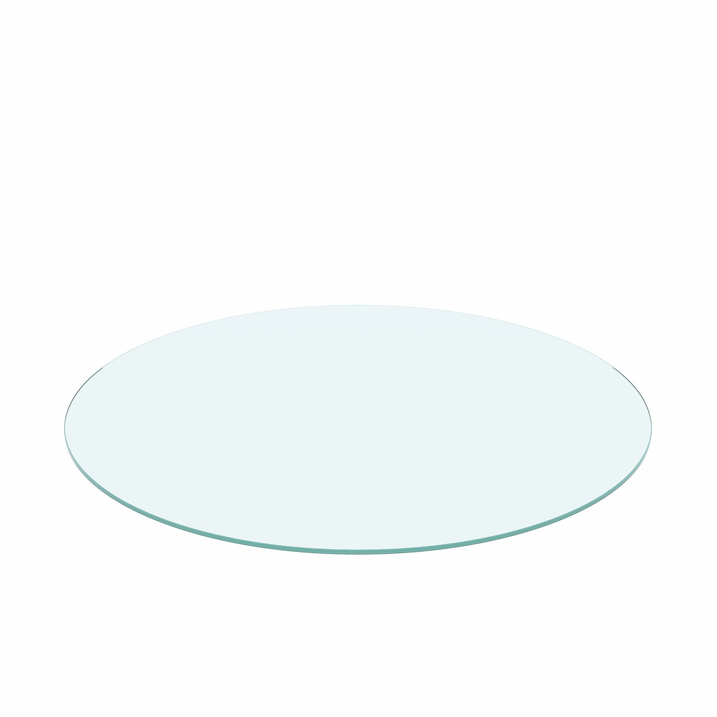 36" Inch Round Tempered Glass Table Top Clear Glass 1/4" Inch Thick Flat Polished Edge - The Nex Store