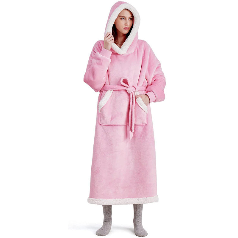 Hoody Wearable Hoodie Winter Oversize Flannel Hoodies Blankets with Sleeves - The Nex Store