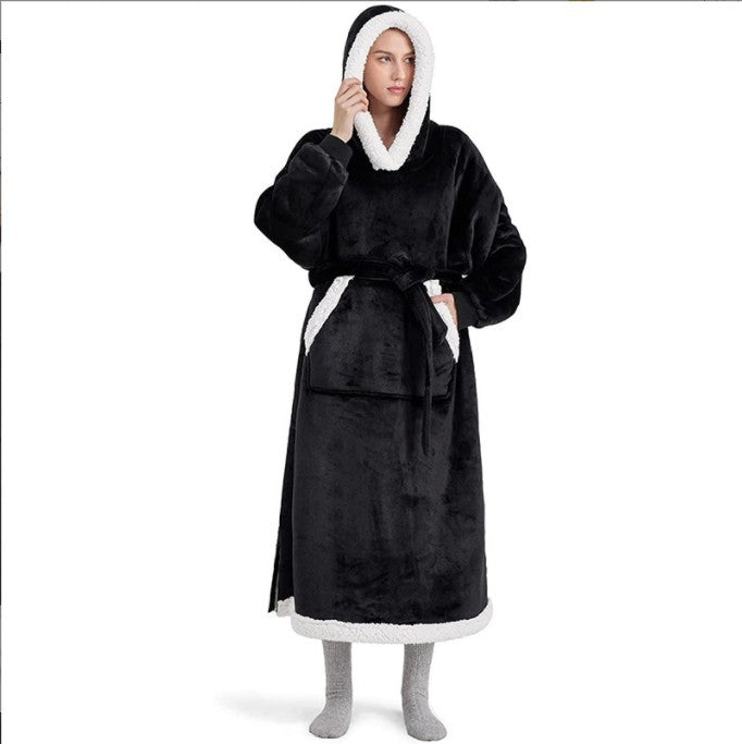 Hoody Wearable Hoodie Winter Oversize Flannel Hoodies Blankets with Sleeves - The Nex Store