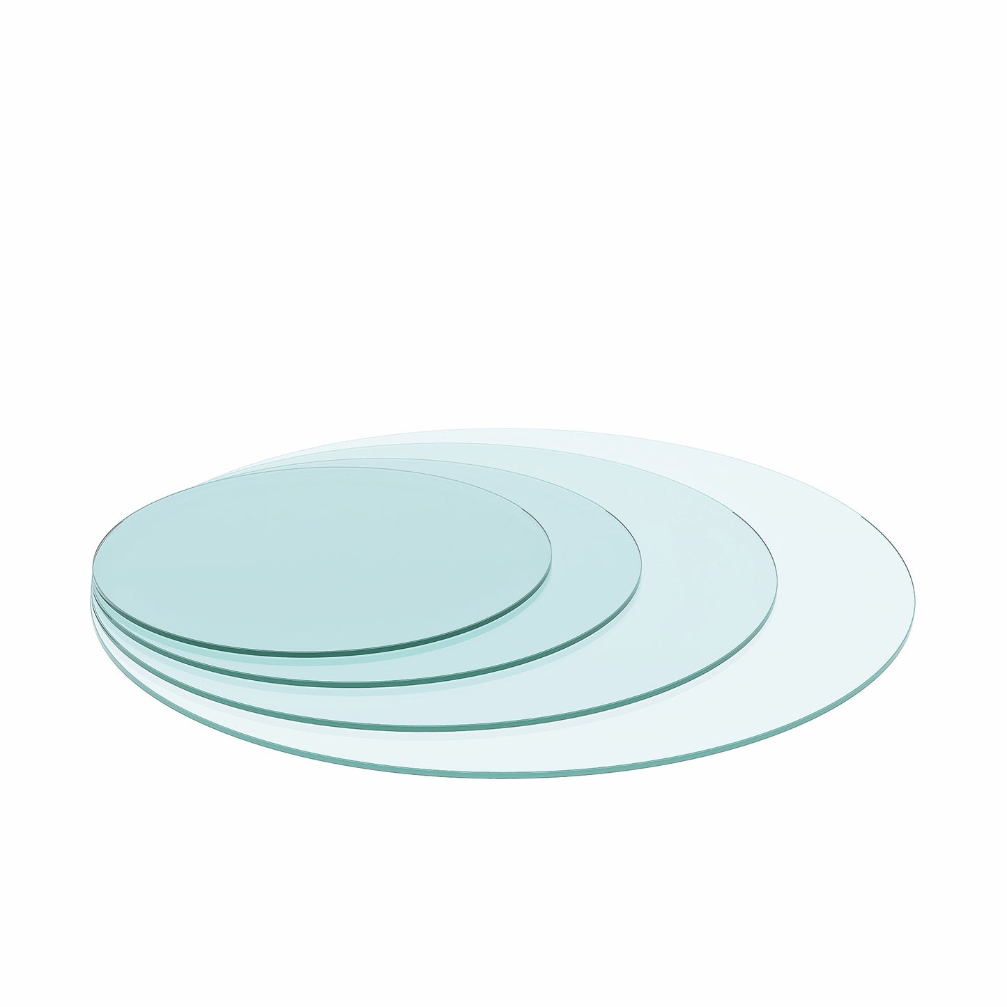 36" Inch Round Tempered Glass Table Top Clear Glass 1/4" Inch Thick Flat Polished Edge - The Nex Store