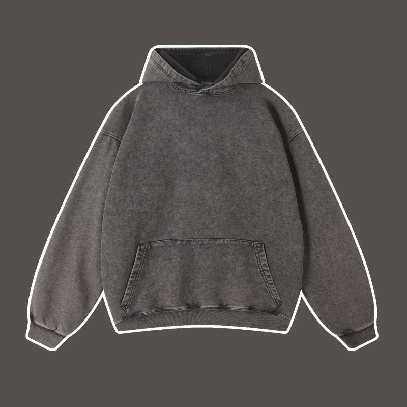 Vintage batik distressed washed trendy brand pullover hoodie loose fitting unisex - The Nex Store