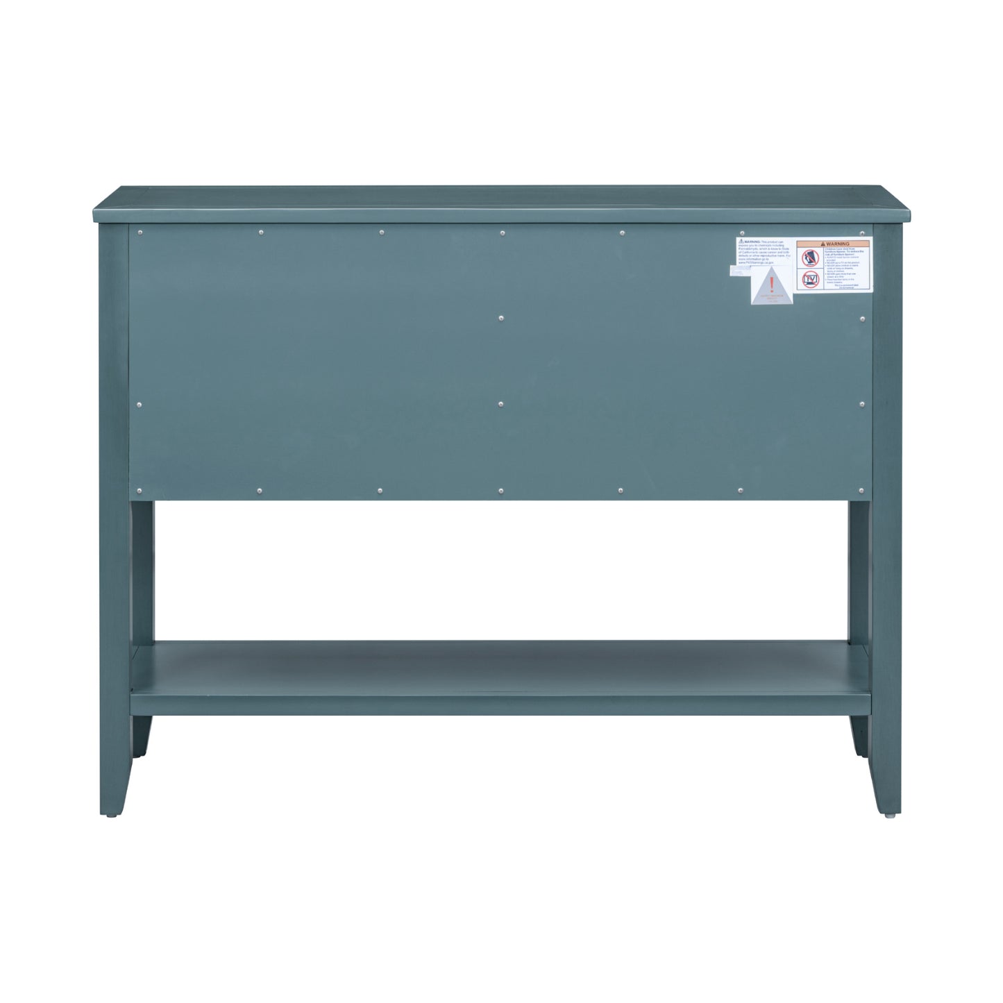 REXM Cambridge Series Spacious Storage Retro Console Desk with Four Small Drawers and Bottom Shelf - The Nex Store