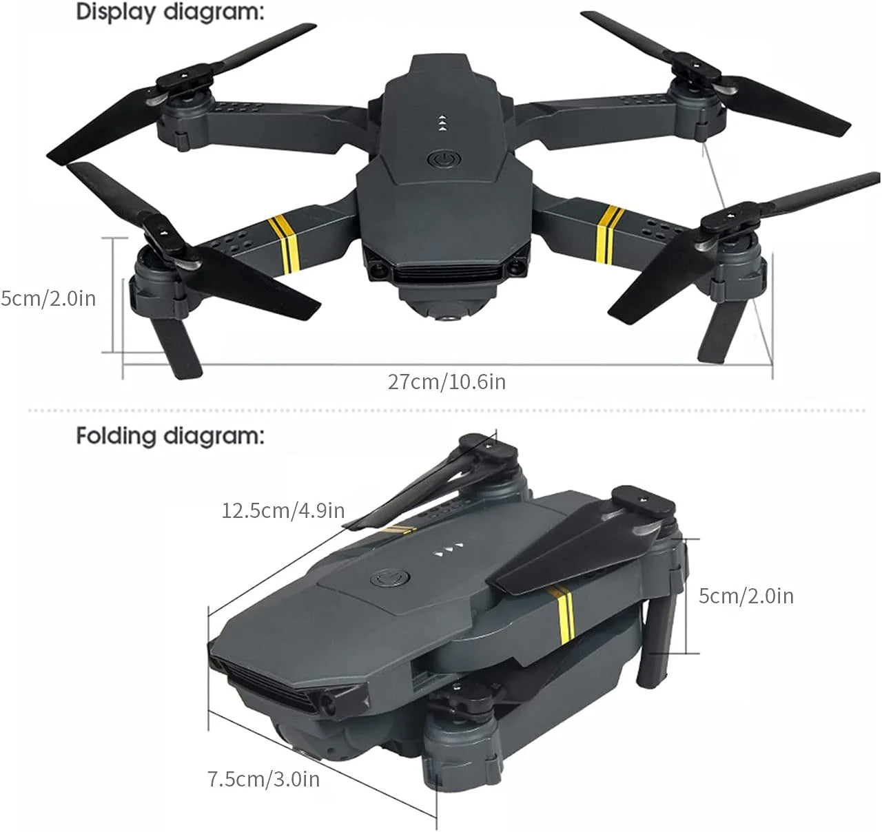 4K HD Dual Camera RC FPV WiFi Portable Wide Angle Foldable Quadcopter Drone - The Nex Store