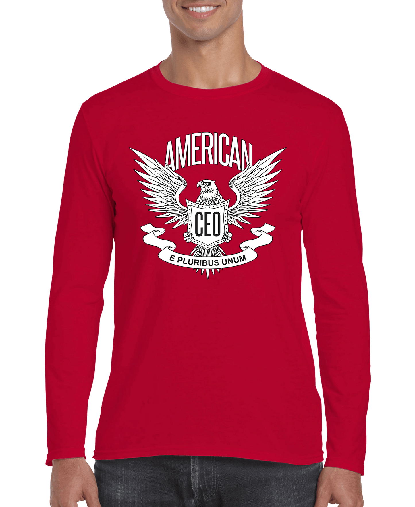 American CEO Patriotic Eagle Men's Long Sleeve Shirt - The Nex Store