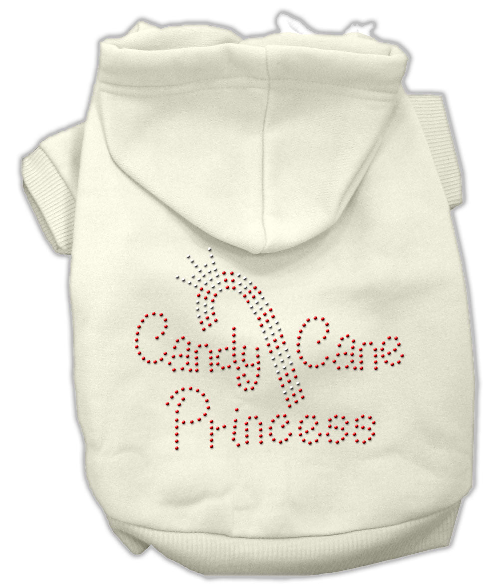 Christmas Pet Dog & Cat Hoodie Rhinestone, "Candy Cane Princess" - The Nex Store