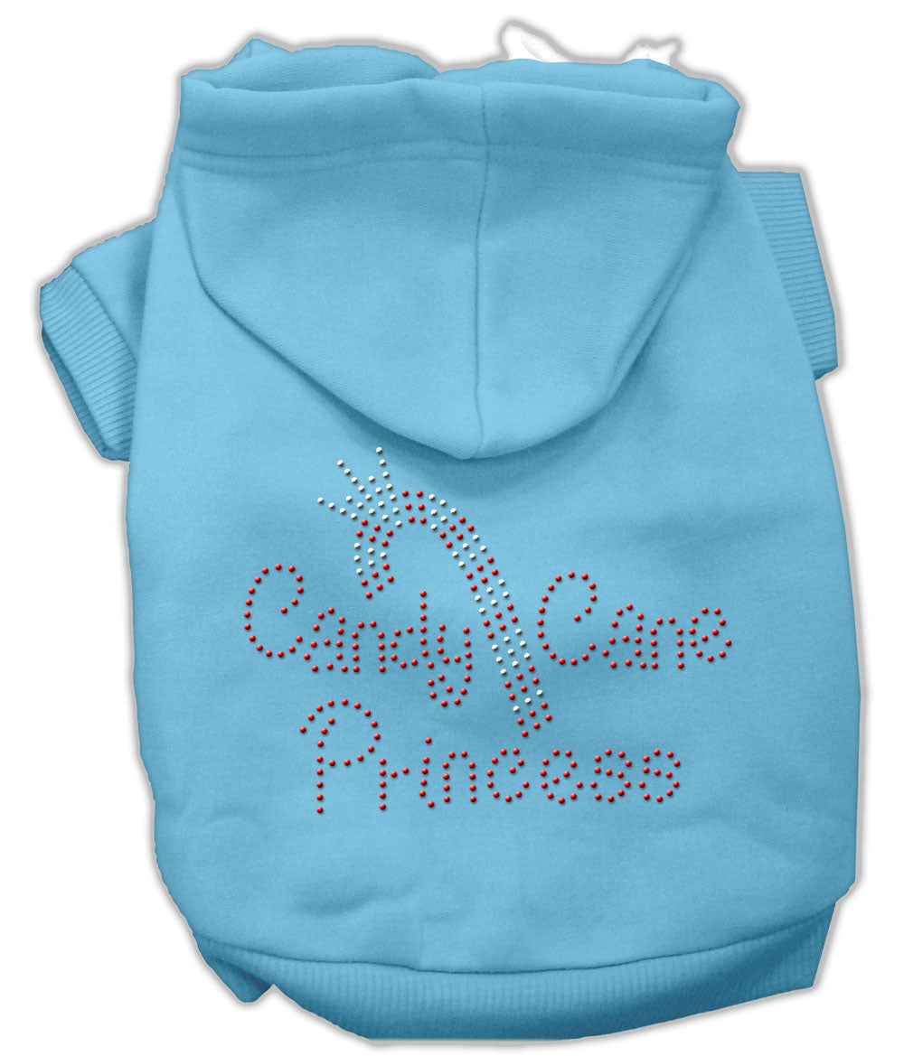 Christmas Pet Dog & Cat Hoodie Rhinestone, "Candy Cane Princess" - The Nex Store