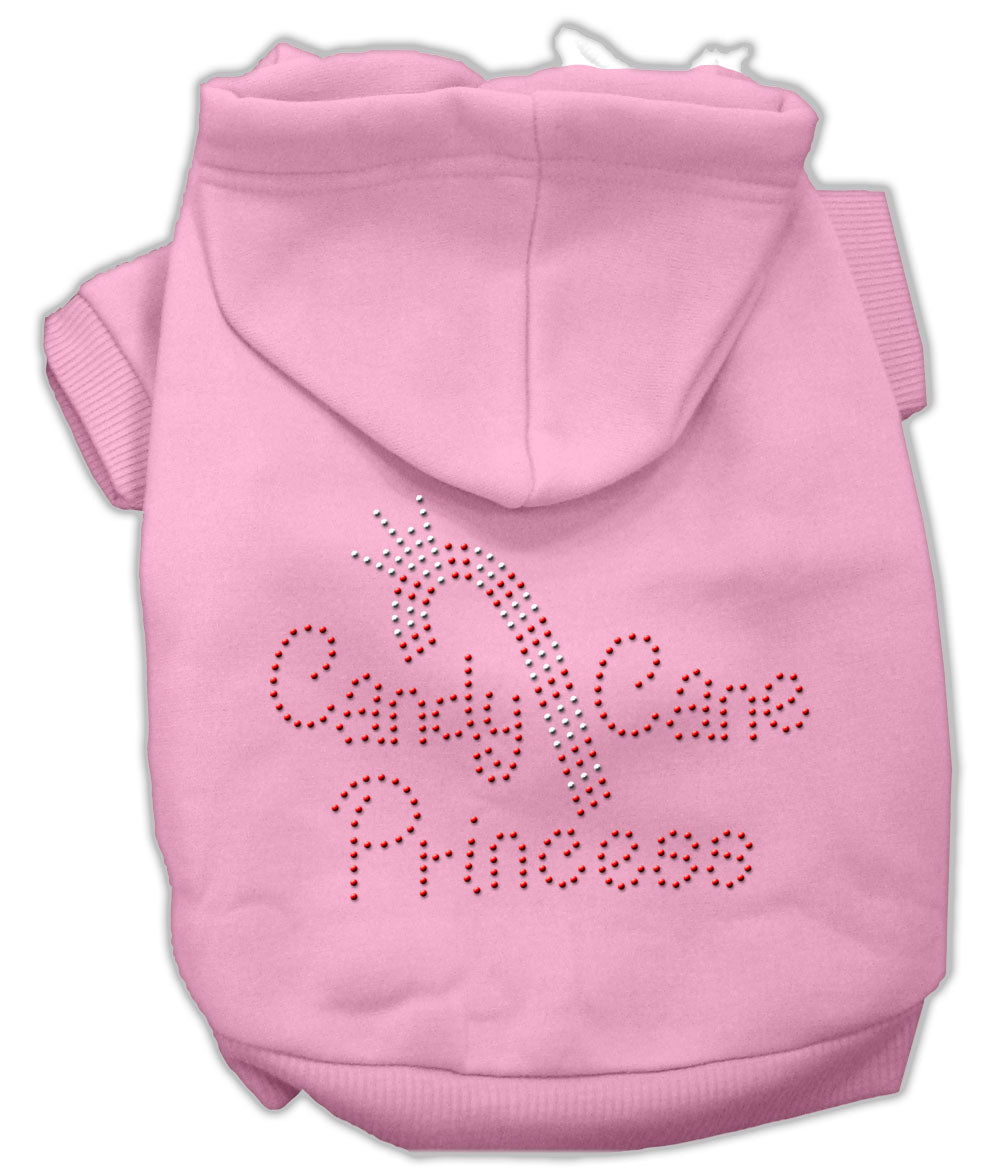 Christmas Pet Dog & Cat Hoodie Rhinestone, "Candy Cane Princess" - The Nex Store