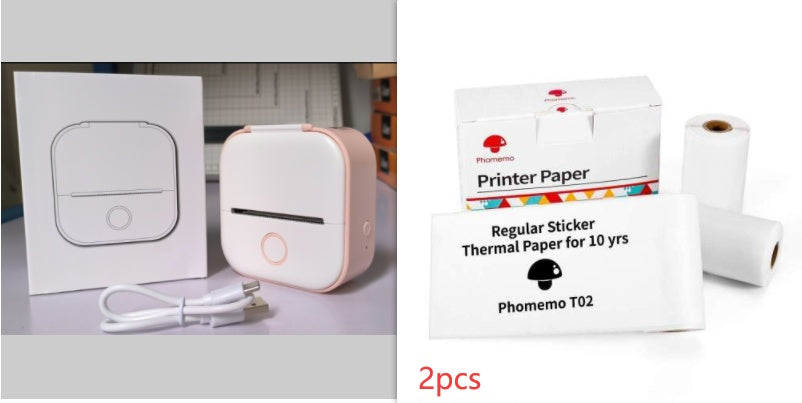 Portable Mini Thermal Label Printer Home Photo Printer Student Wrong Question Printer Bluetooth-compatible Mini Label Printer Price Tag - The Nex Store