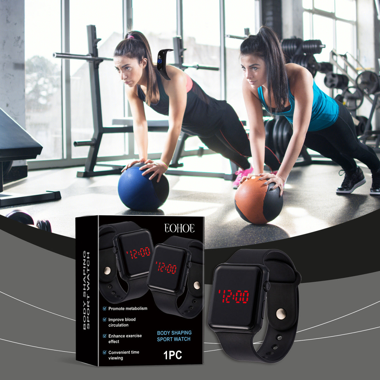 EOHOE Sports Watch Versatile Fashion Personality Outdoor Fitness Daily Time Management Convenient Sports Watch - The Nex Store