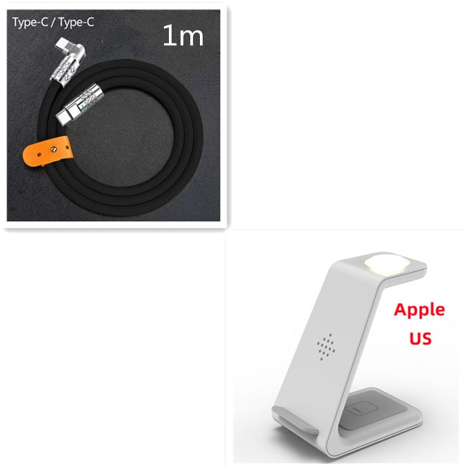 3 In 1 Fast Charging Station Wireless Charger Stand Wireless Quick Charge Dock For Phone Holder - The Nex Store