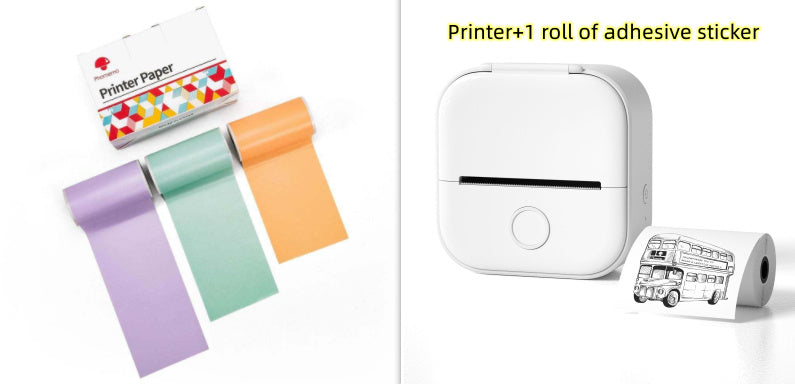 Portable Mini Thermal Label Printer Home Photo Printer Student Wrong Question Printer Bluetooth-compatible Mini Label Printer Price Tag - The Nex Store