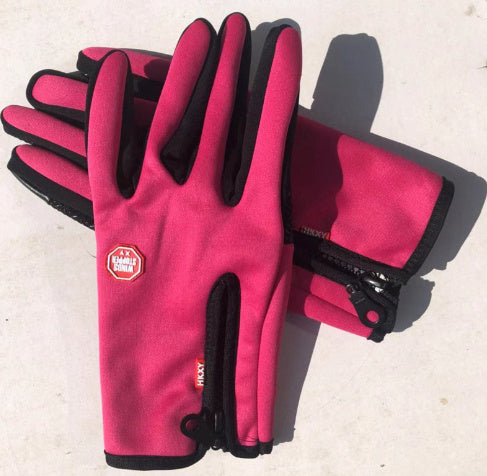 Full Finger Touch Screen Zipper Ski Gloves - The Nex Store