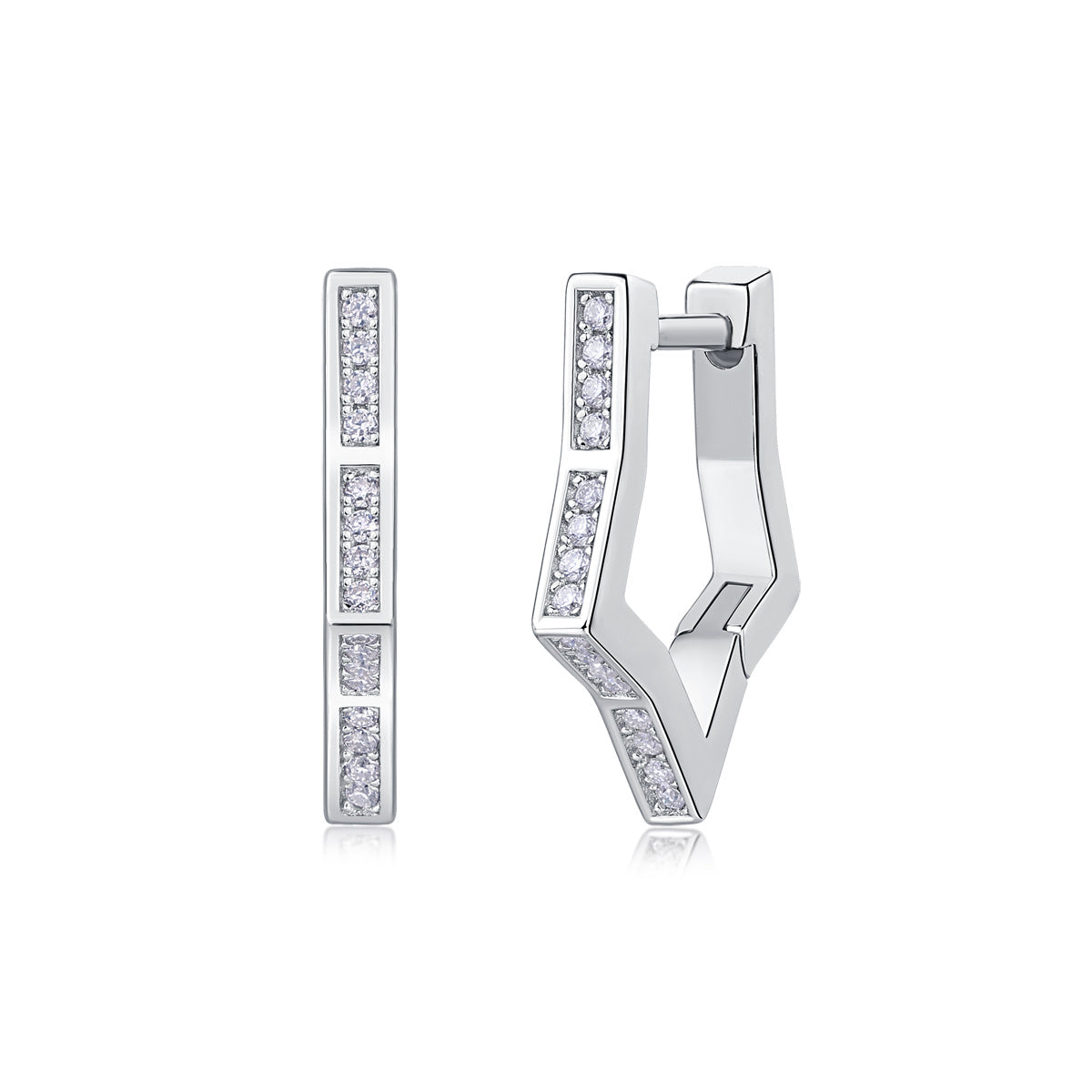 Galaxy Wandering Diamond Set Moissanite Silver Earrings Luxury Fashion Diamond Earrings Stud Earrings - The Nex Store