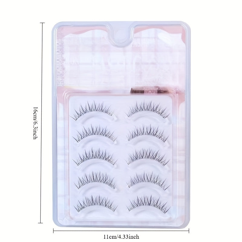 AB15 Hair Flu Thick False Eyelashes Comic Eye Very Thin Natural Stem Curl Feeling - The Nex Store