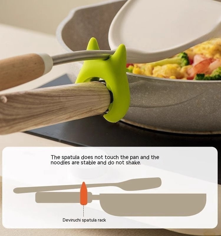Multifunctional Spatula Holder Silicone Anti-overflow Spoon Holder Cooking Pot Anti-scalding Clip Kitchen Gadgets - The Nex Store