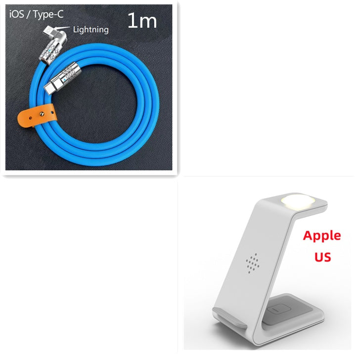 3 In 1 Fast Charging Station Wireless Charger Stand Wireless Quick Charge Dock For Phone Holder - The Nex Store