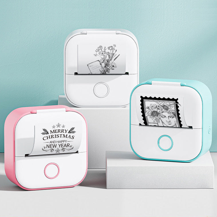 Portable Mini Thermal Label Printer Home Photo Printer Student Wrong Question Printer Bluetooth-compatible Mini Label Printer Price Tag - The Nex Store