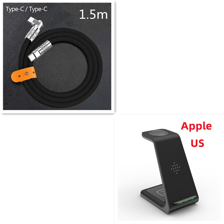 3 In 1 Fast Charging Station Wireless Charger Stand Wireless Quick Charge Dock For Phone Holder - The Nex Store