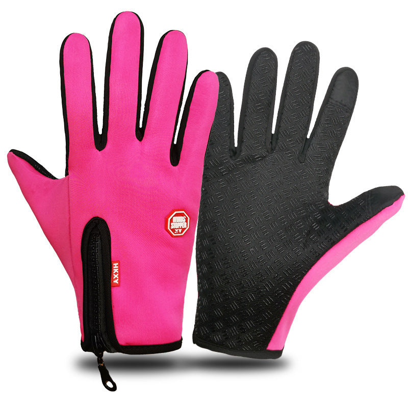 Full Finger Touch Screen Zipper Ski Gloves - The Nex Store