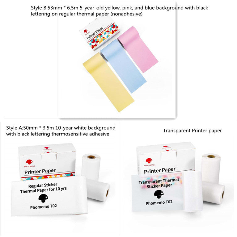 Portable Mini Thermal Label Printer Home Photo Printer Student Wrong Question Printer Bluetooth-compatible Mini Label Printer Price Tag - The Nex Store