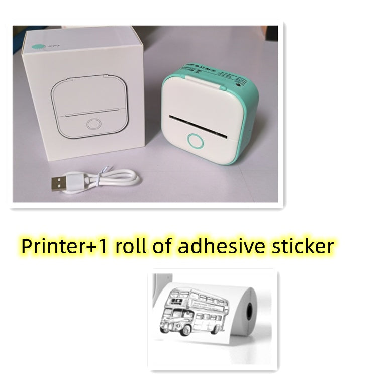 Portable Mini Thermal Label Printer Home Photo Printer Student Wrong Question Printer Bluetooth-compatible Mini Label Printer Price Tag - The Nex Store