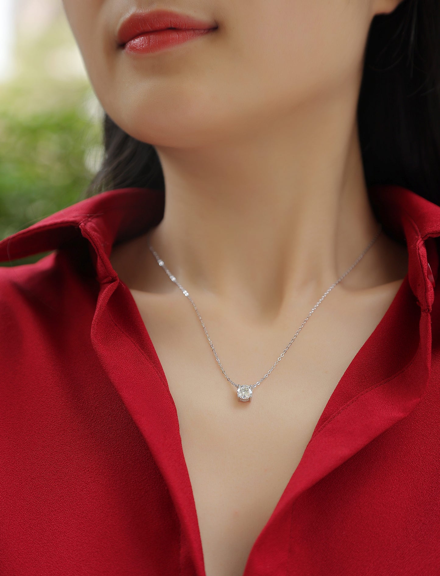 My Heart Will Last Forever - Affordable Diamond Jewelry Necklace Pendant Set With 1-carat And 2-carat Moissan Diamonds, S925 Sterling Silver And Platinum Plating. Fashionable And Trendy Jewelry - The Nex Store