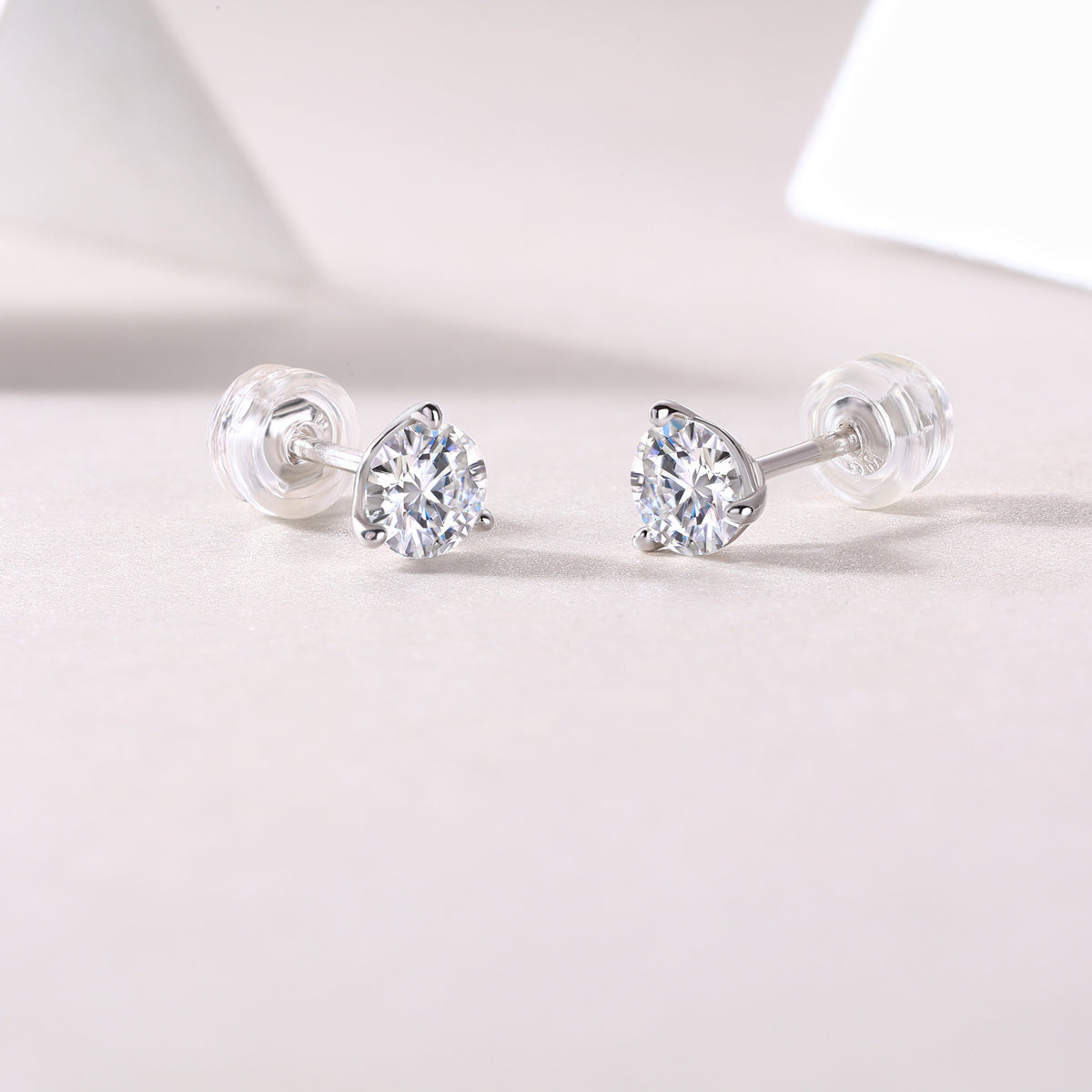 Freeze Frame Luxury Fashion Diamond Earrings Stud Set With Mosan Diamond Silver Jewelry - The Nex Store