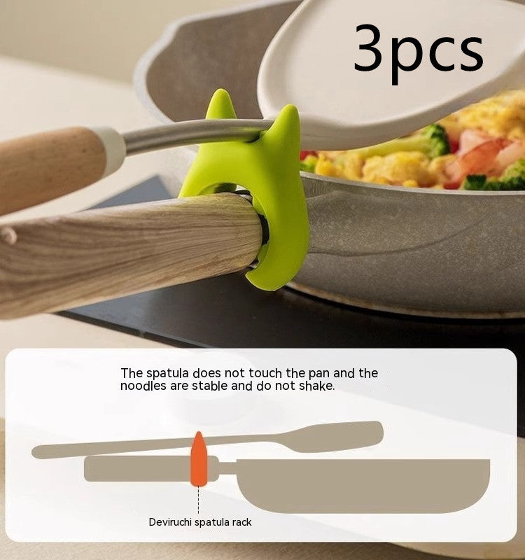 Multifunctional Spatula Holder Silicone Anti-overflow Spoon Holder Cooking Pot Anti-scalding Clip Kitchen Gadgets - The Nex Store