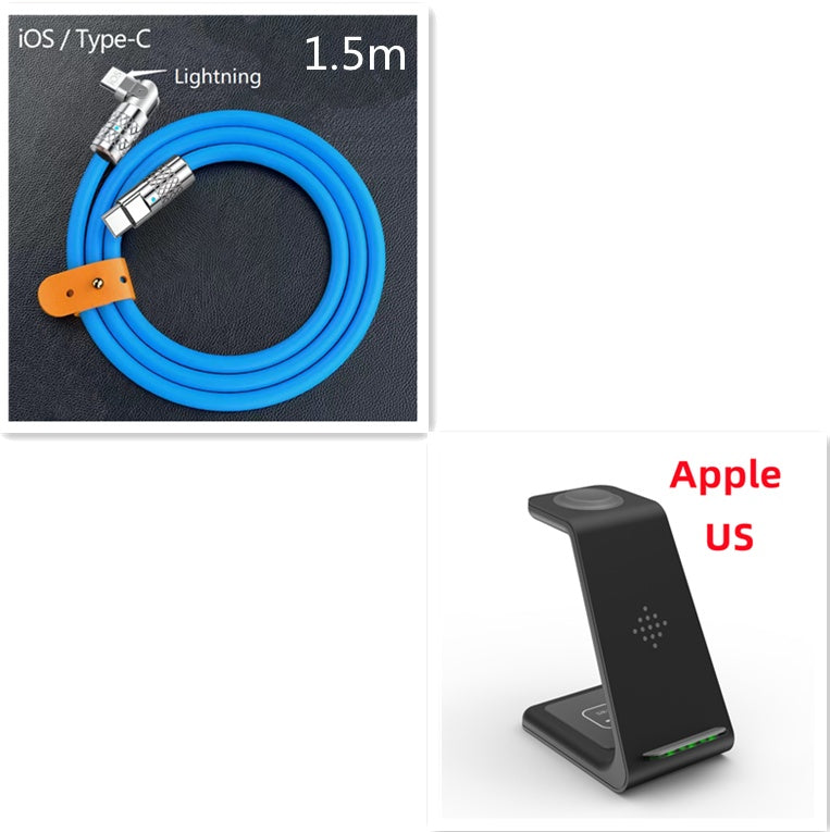 3 In 1 Fast Charging Station Wireless Charger Stand Wireless Quick Charge Dock For Phone Holder - The Nex Store