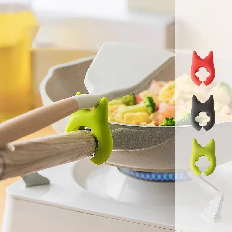 Multifunctional Spatula Holder Silicone Anti-overflow Spoon Holder Cooking Pot Anti-scalding Clip Kitchen Gadgets - The Nex Store