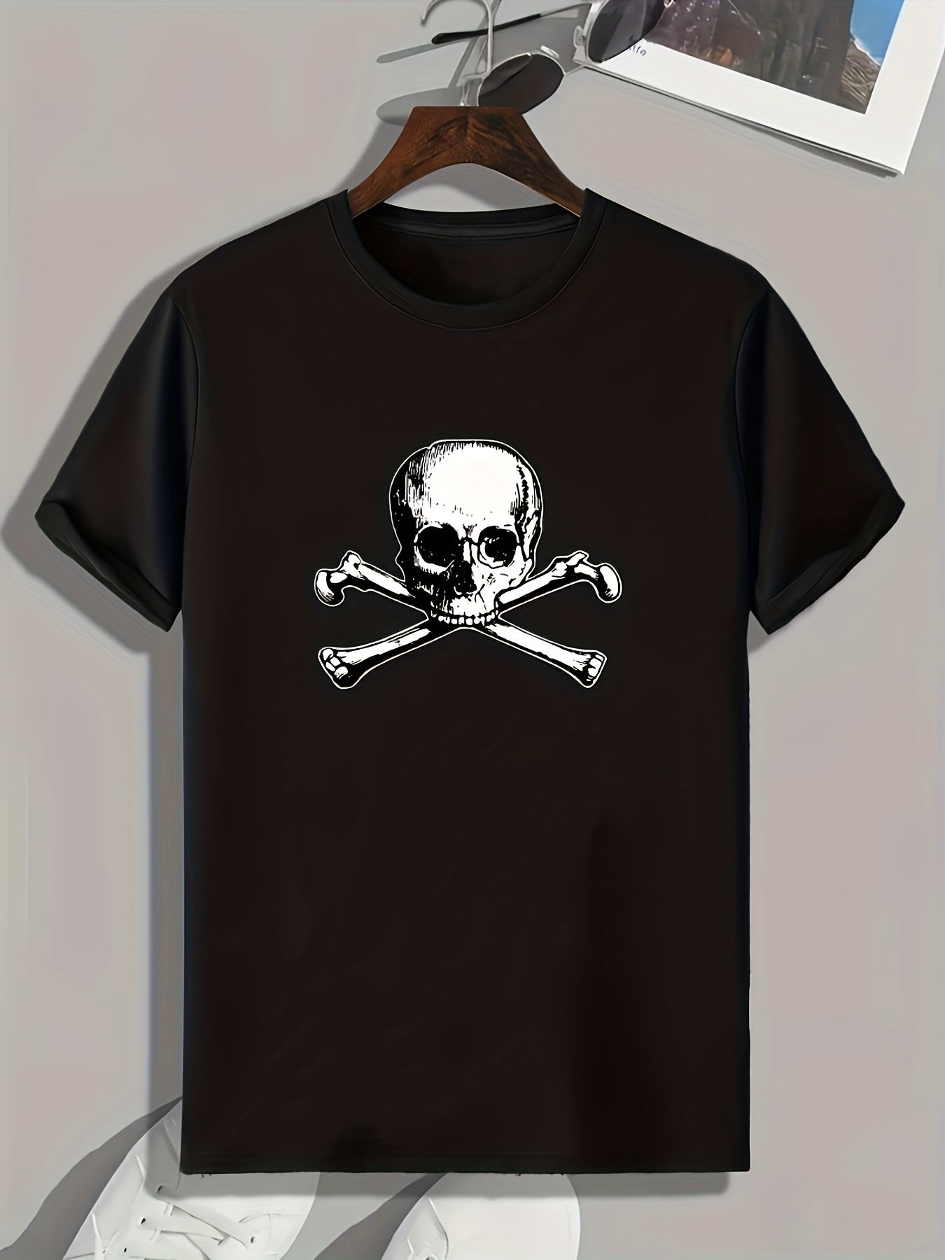 Skull Print, Men's Pattern T-shirt, Summer Casual And Comfortable T-shirt, Men's Clothing - The Nex Store