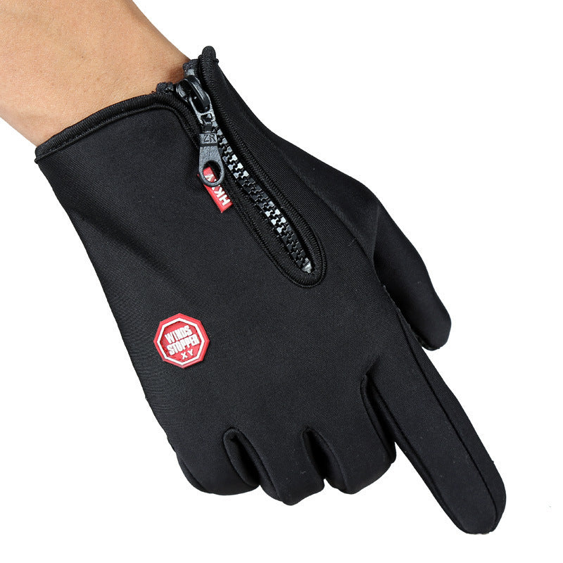 Full Finger Touch Screen Zipper Ski Gloves - The Nex Store